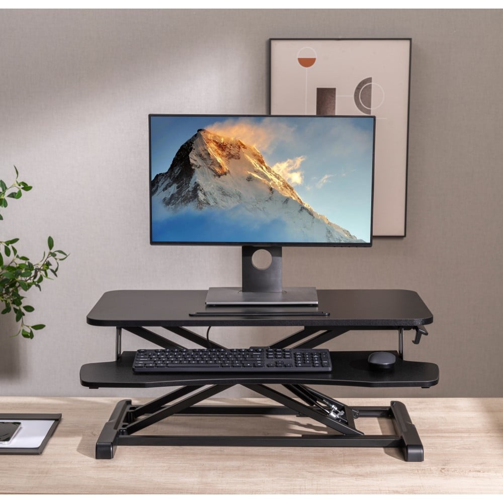 Uplift Desk Convertitore Scrivania Sit-stand Compatto E3 - Alzata Regolabile Per Laptop - Colore Nero