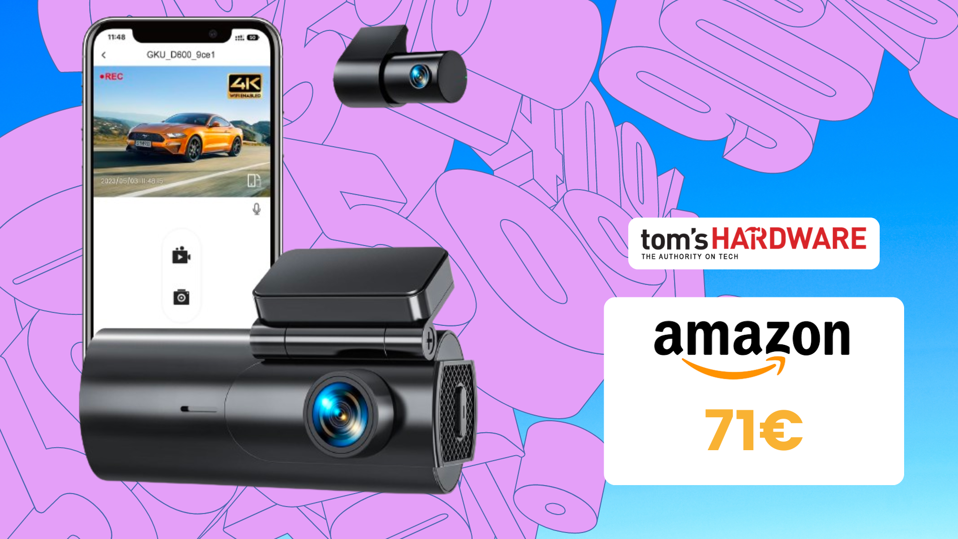 Dash cam in doppio sconto su Amazon! 38€ Tom's Hardware