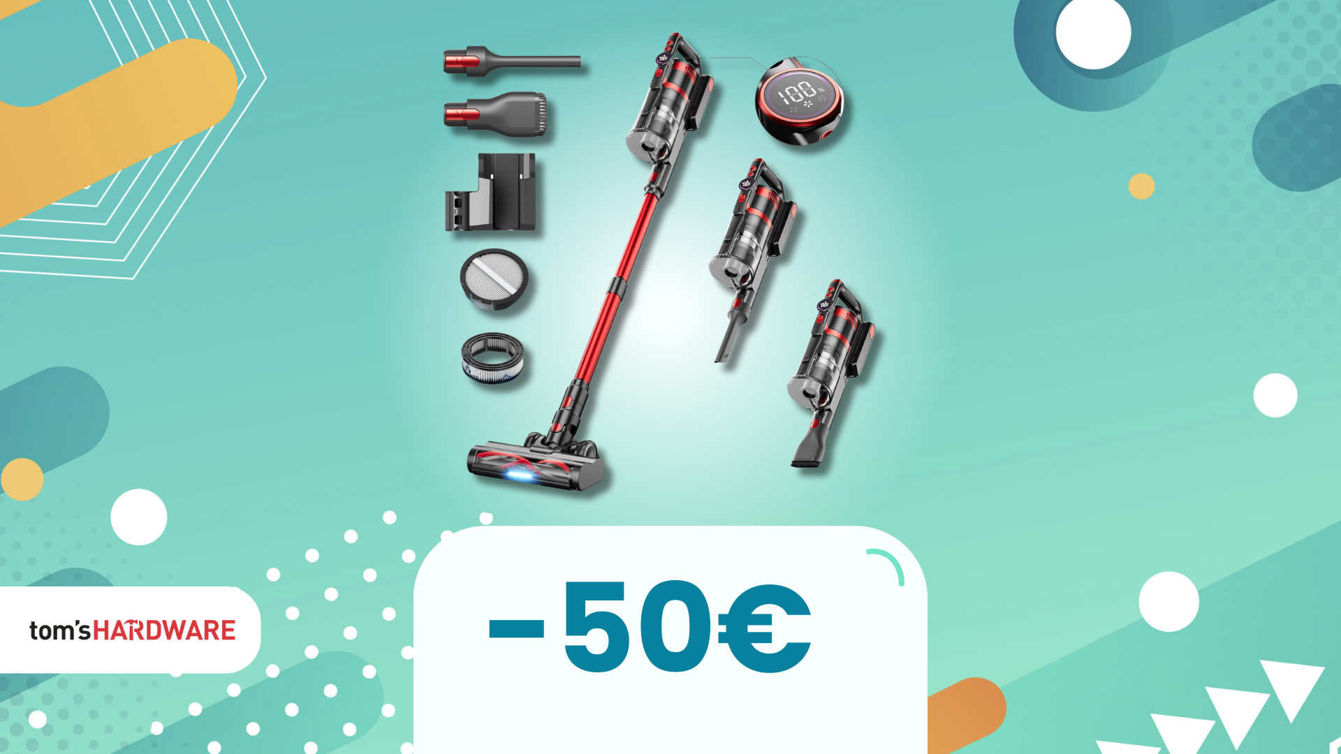 Aspirapolvere Senza Fili YISORA S3 - 40KPa, Autonomia 55 Min, Batteria Rimovibile, Per Peli Animali - Foto 7