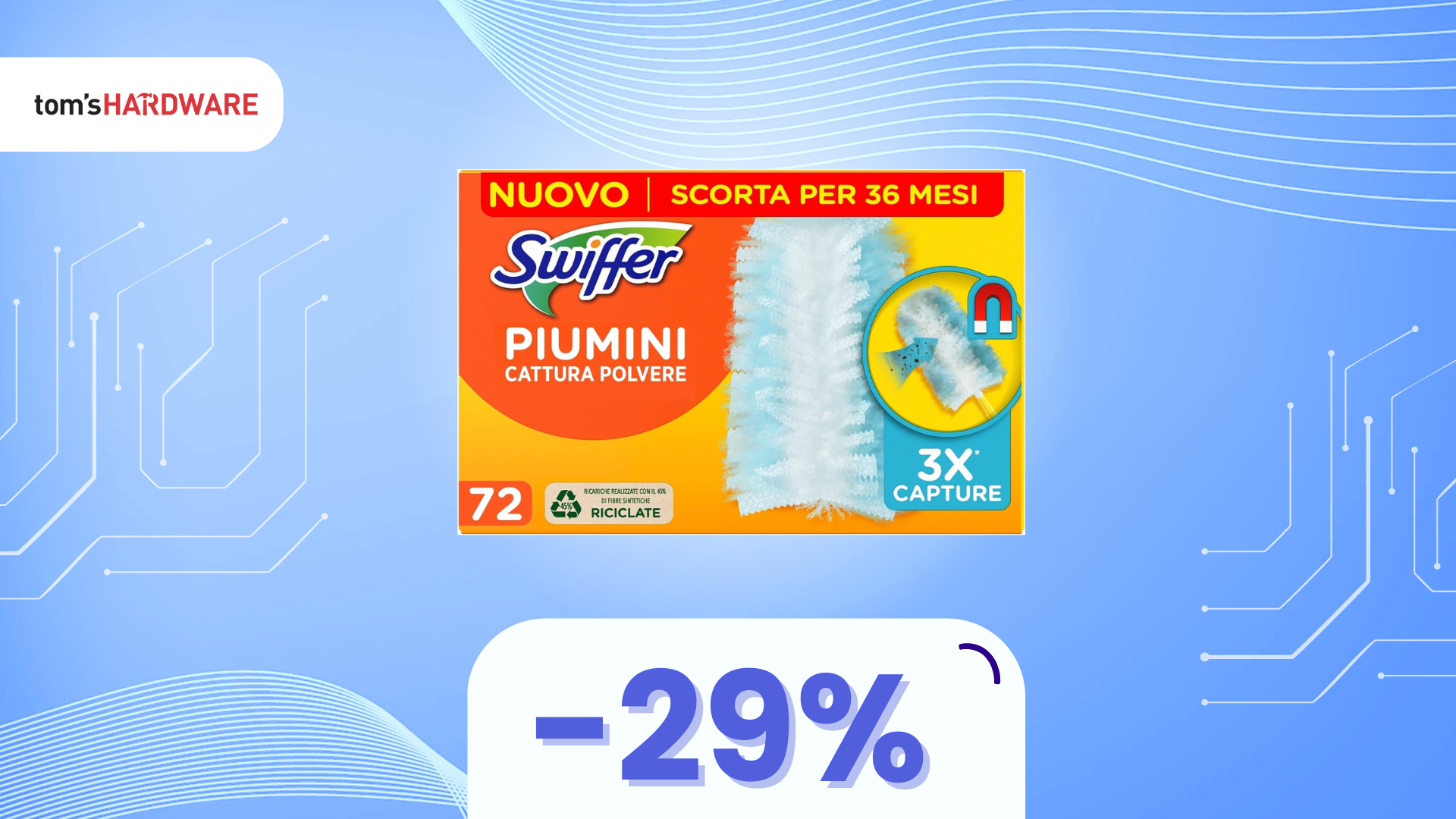 Swiffer Duster Piumini | 72 Pezzi | Cattura Polvere E Peli | Per Angoli Difficili | Maxi Formato - Foto 8
