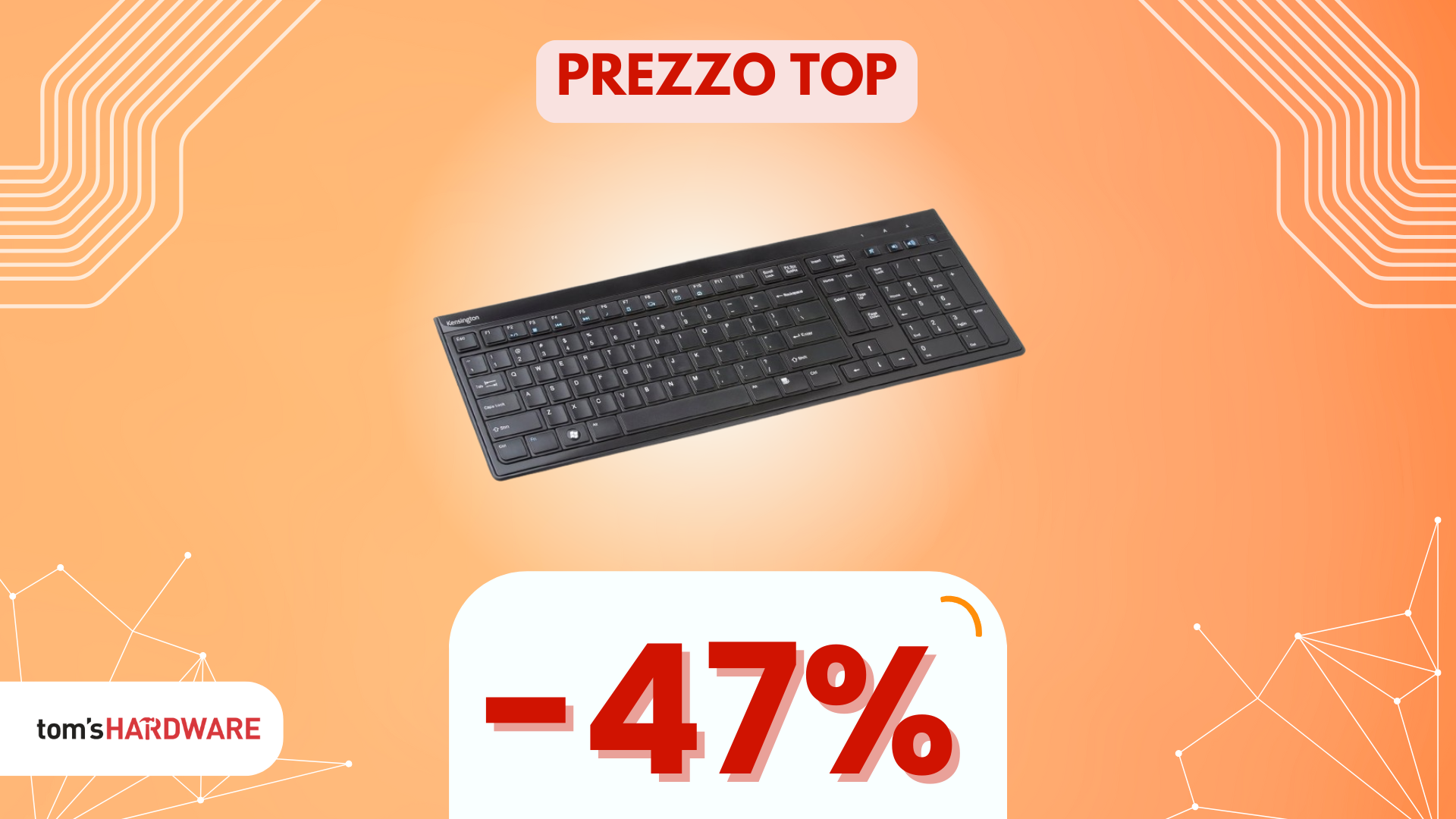 Digitazione confortevole e precisa con questa tastiera low profile, oggi a META' PREZZO!