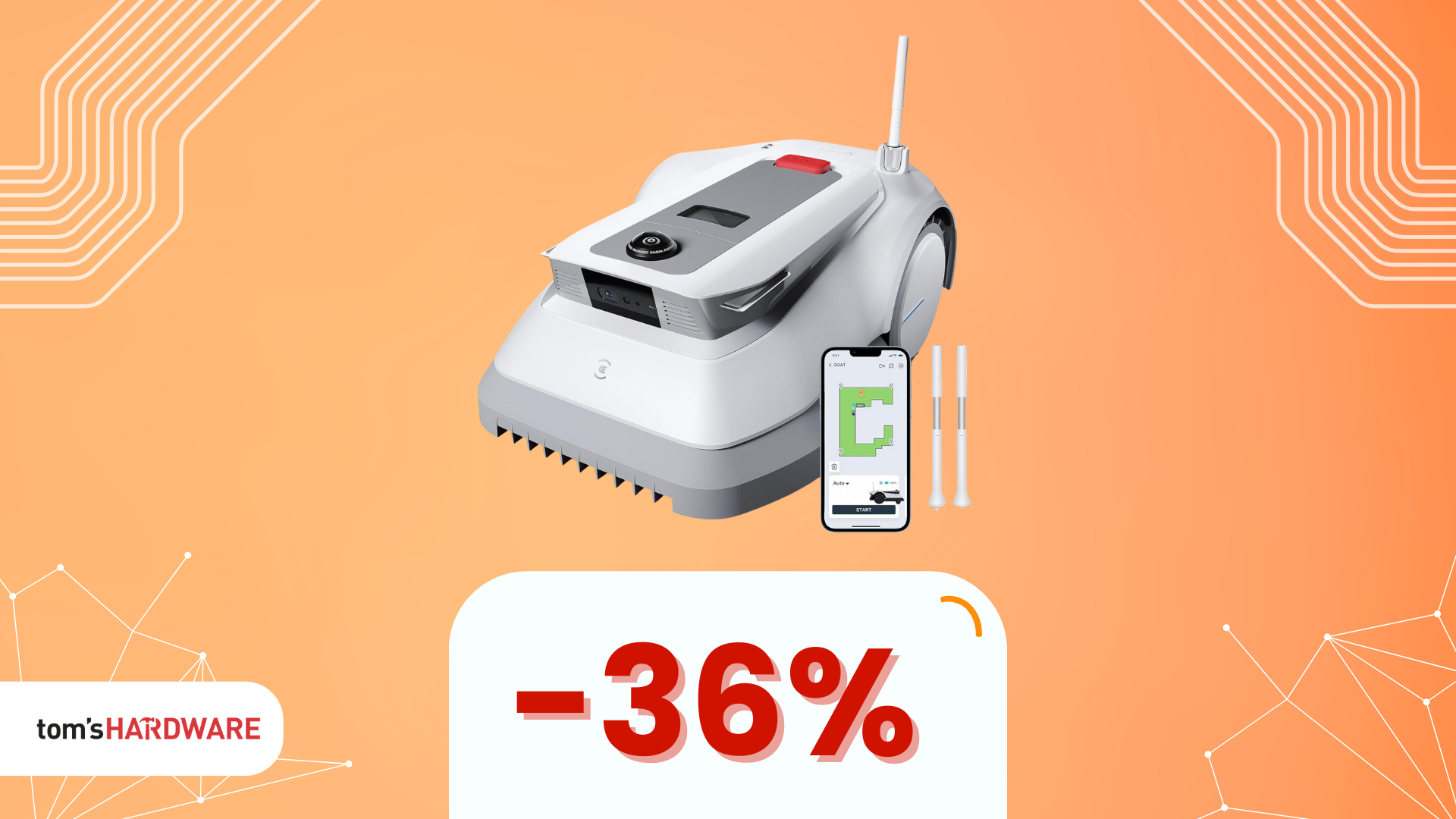 Prato perfetto senza muovere un dito? Possibile col tagliaerba ECOVACS in sconto di 400€