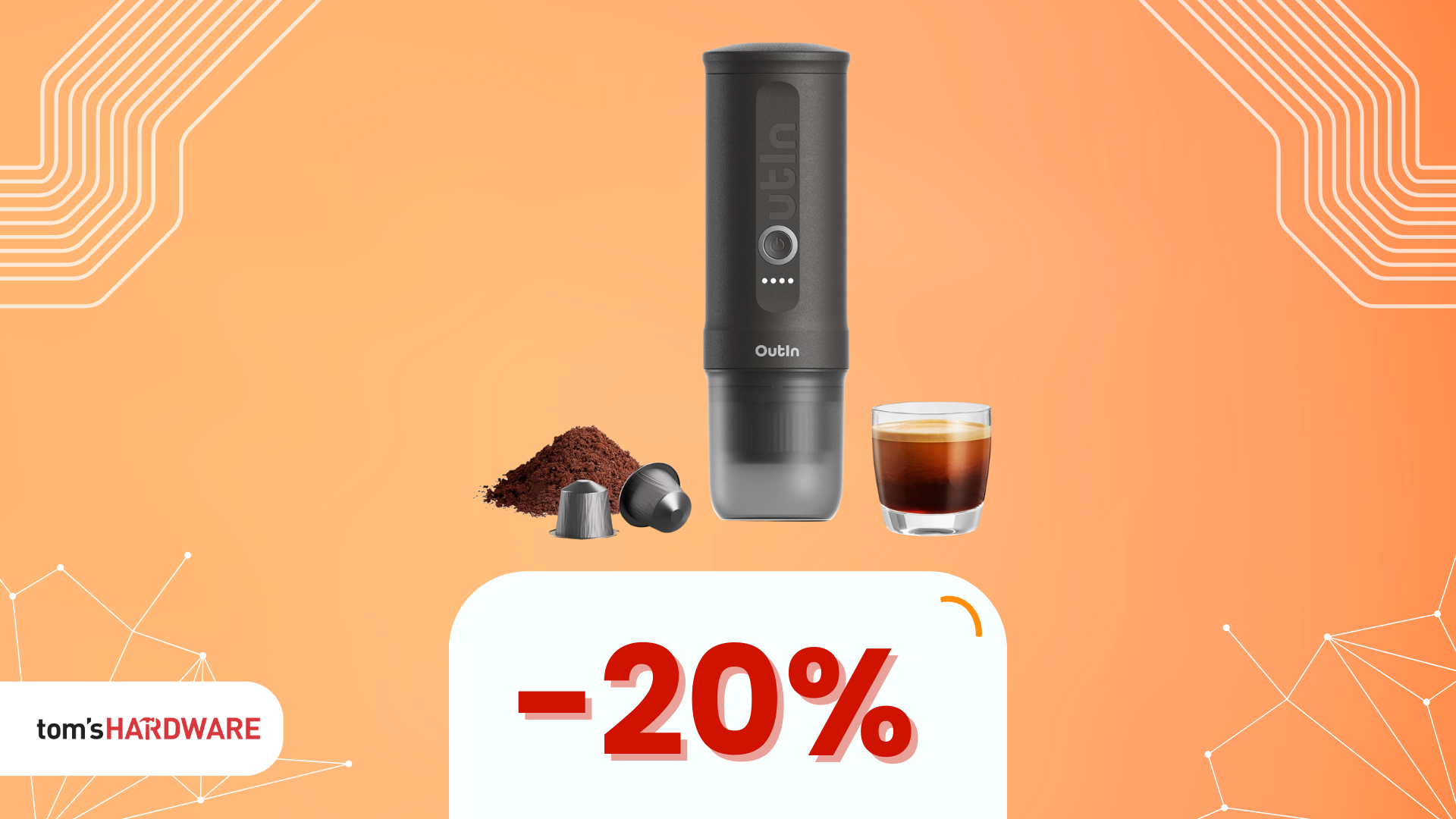 Espresso ovunque? Con il 20% di sconto questa macchina da caffè portatile è un must