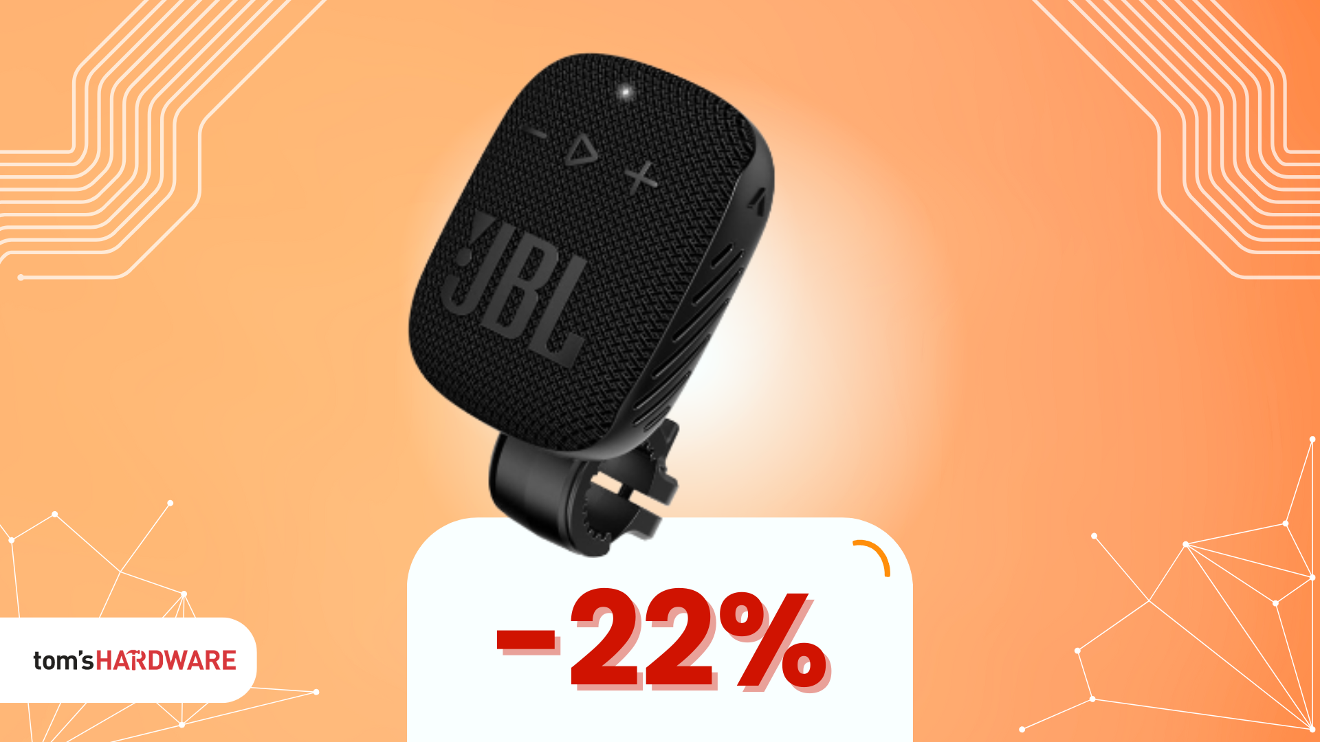 La tua colonna sonora anche in bici: JBL Wind 3S a soli 62€!