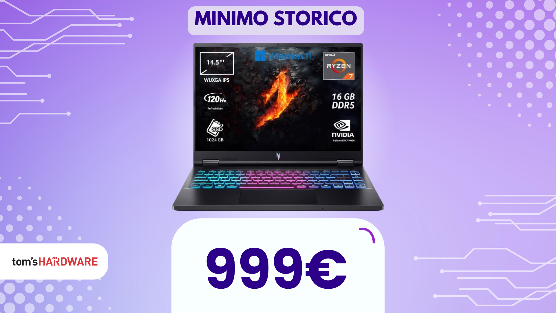 Acer Nitro 14 con tecnologia AI integrata non è mai costato COSI' POCO!