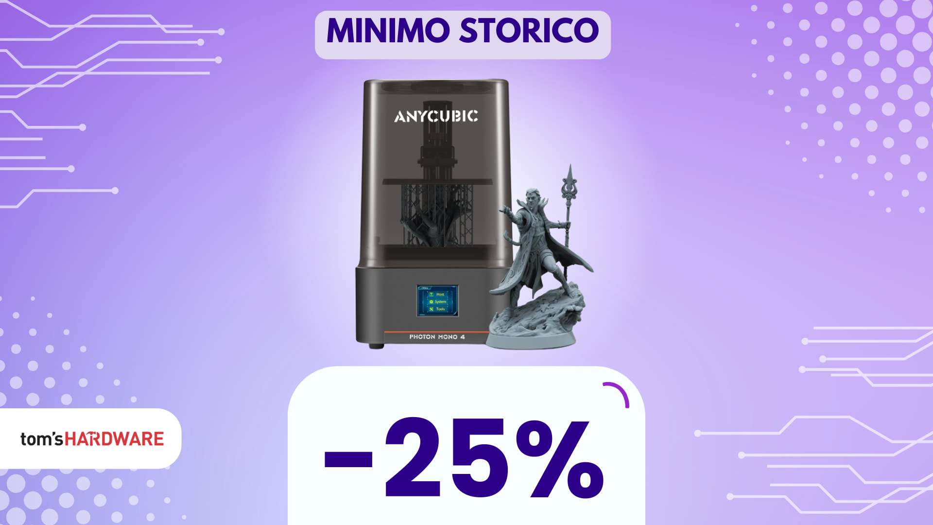 Anycubic Photon Mono 4 torna al suo MINIMO STORICO! IMPERDIBILE!