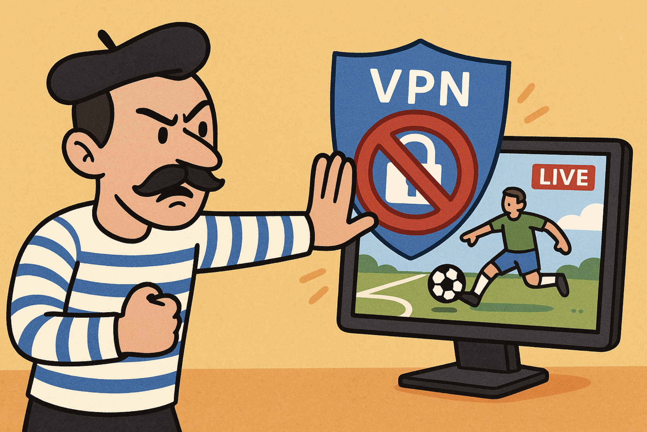 VPN costrette a bloccare i siti di streaming sportivo illegale