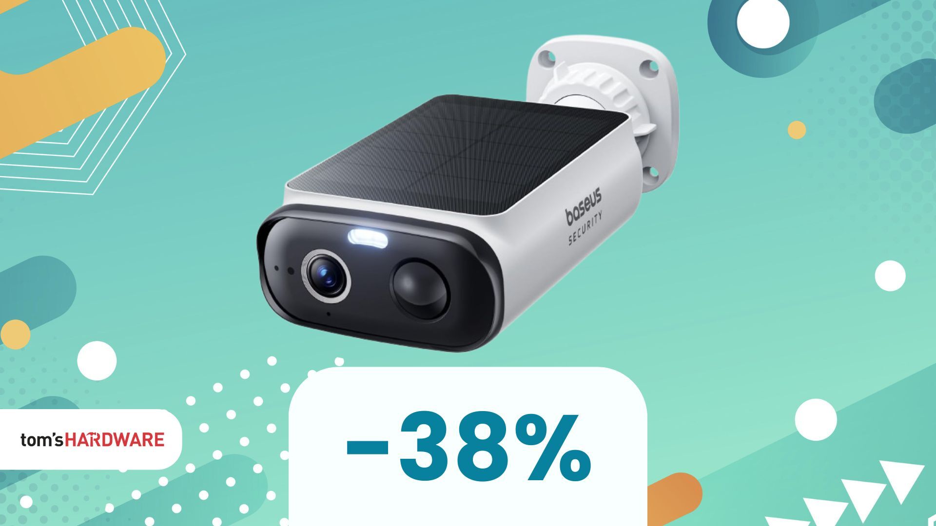 Telecamera Solare Esterna Baseus Security S1 Lite – 2K, Wi-Fi, Visione Notturna A Colori, IP67, Senza Abbonamento, Compatibile Con Alexa