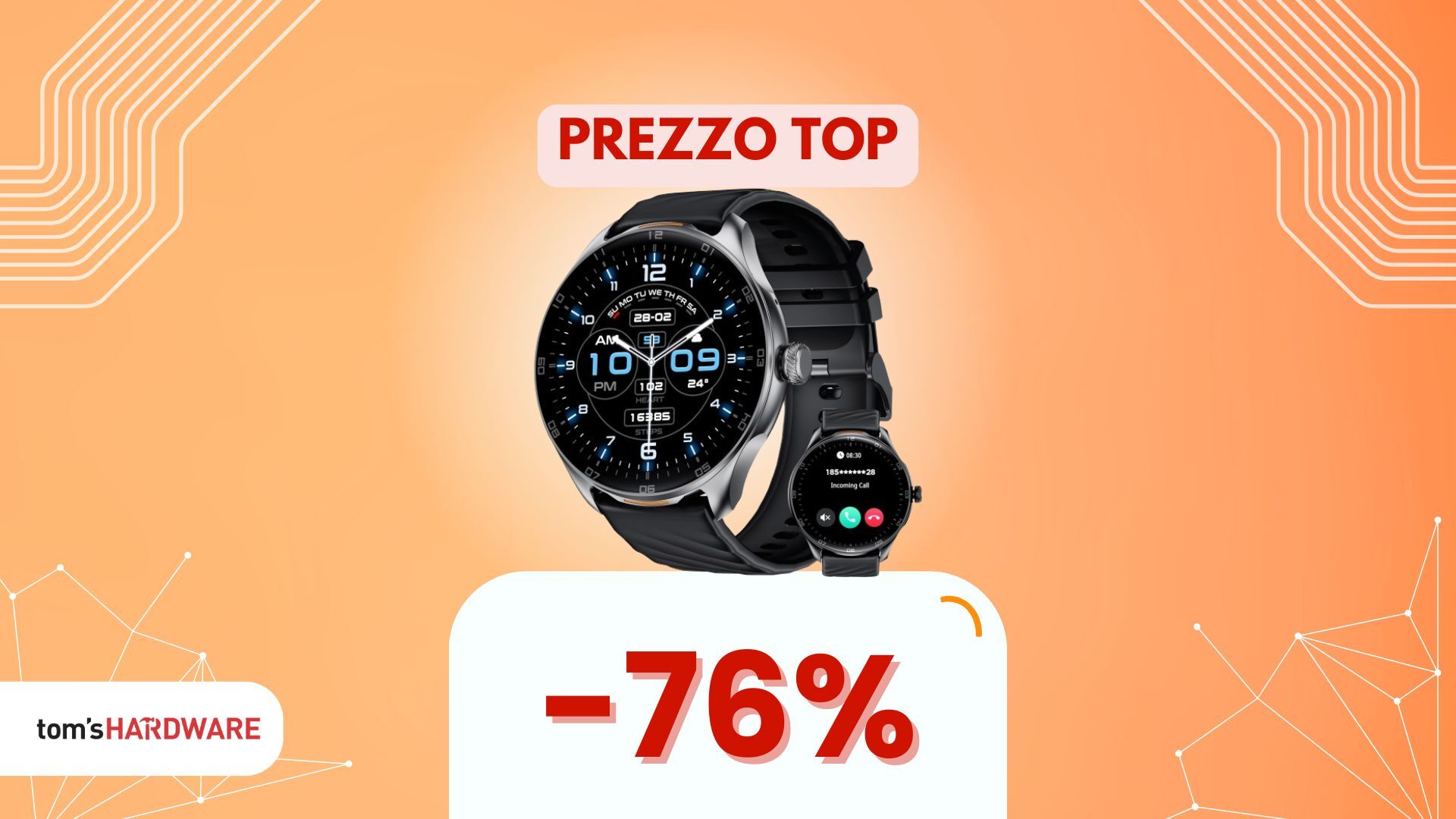 OUKITEL Orologio Smartwatch Uomo 1.73" AMOLED, Chiamate Bluetooth, Batteria 100 Giorni, Cardiofrequenzimetro E SpO2, 5 ATM, 100+ Modalità Sport - 4