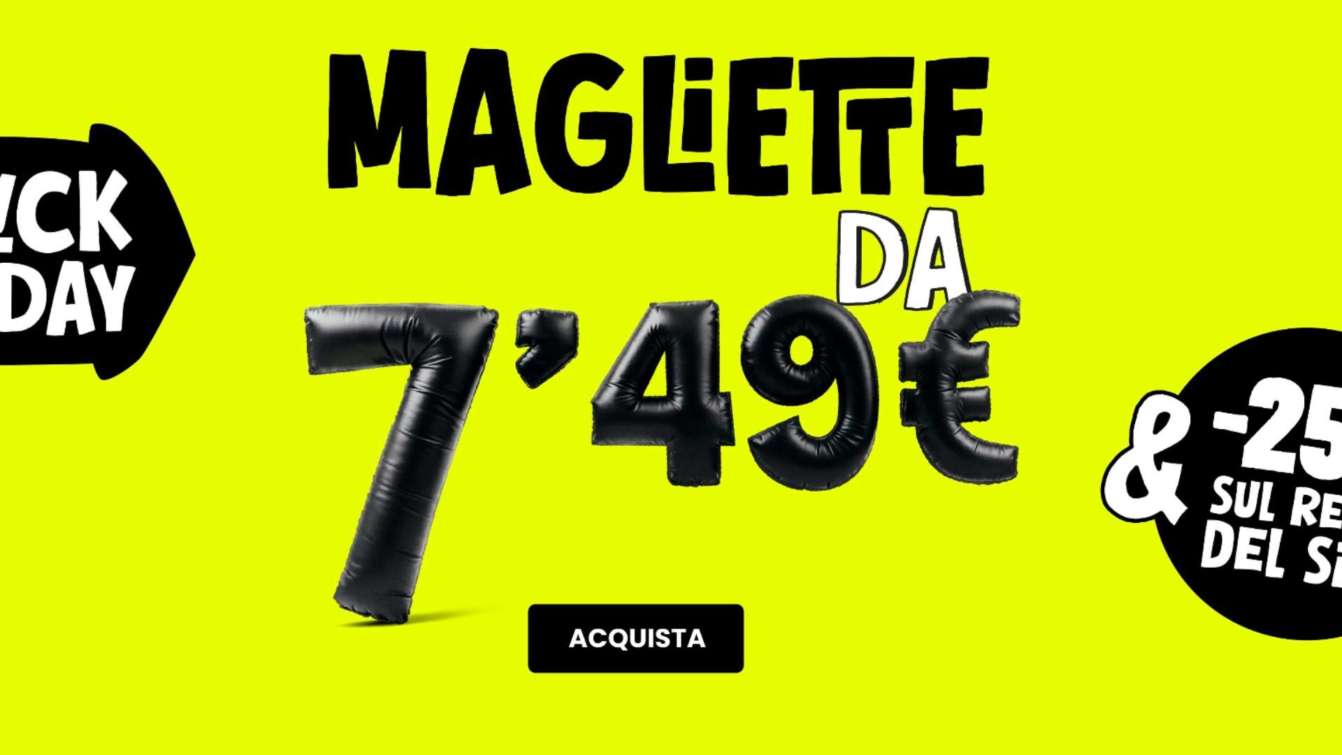Offerte di Black Friday su magliette a 7,49€