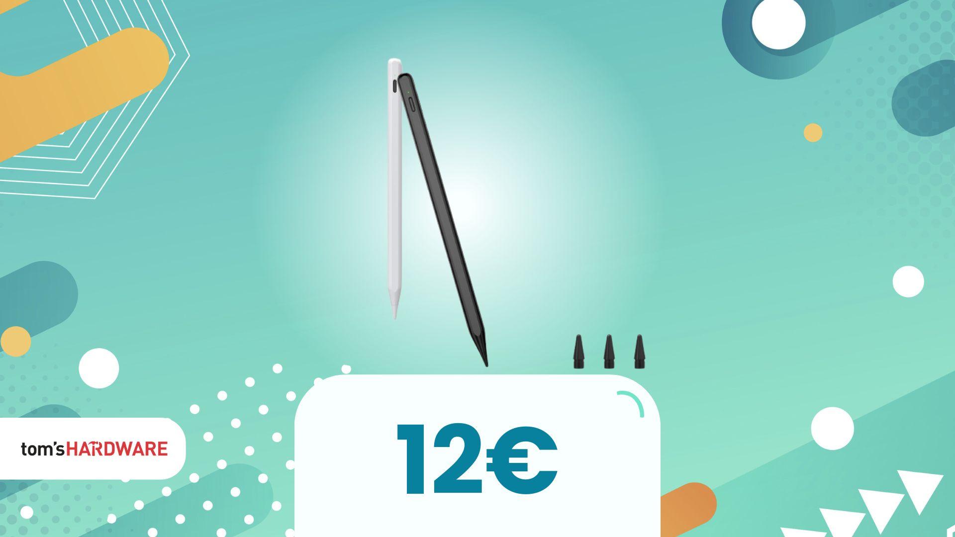 SENKUTA Penna Stylus Per IPad 2018-2023 - Ricarica USB-C In 10 Minuti, 10 Ore Di Autonomia, Sensibilità All'Inclinazione E Rifiuto Del Palmo, Alternativa Apple Pencil