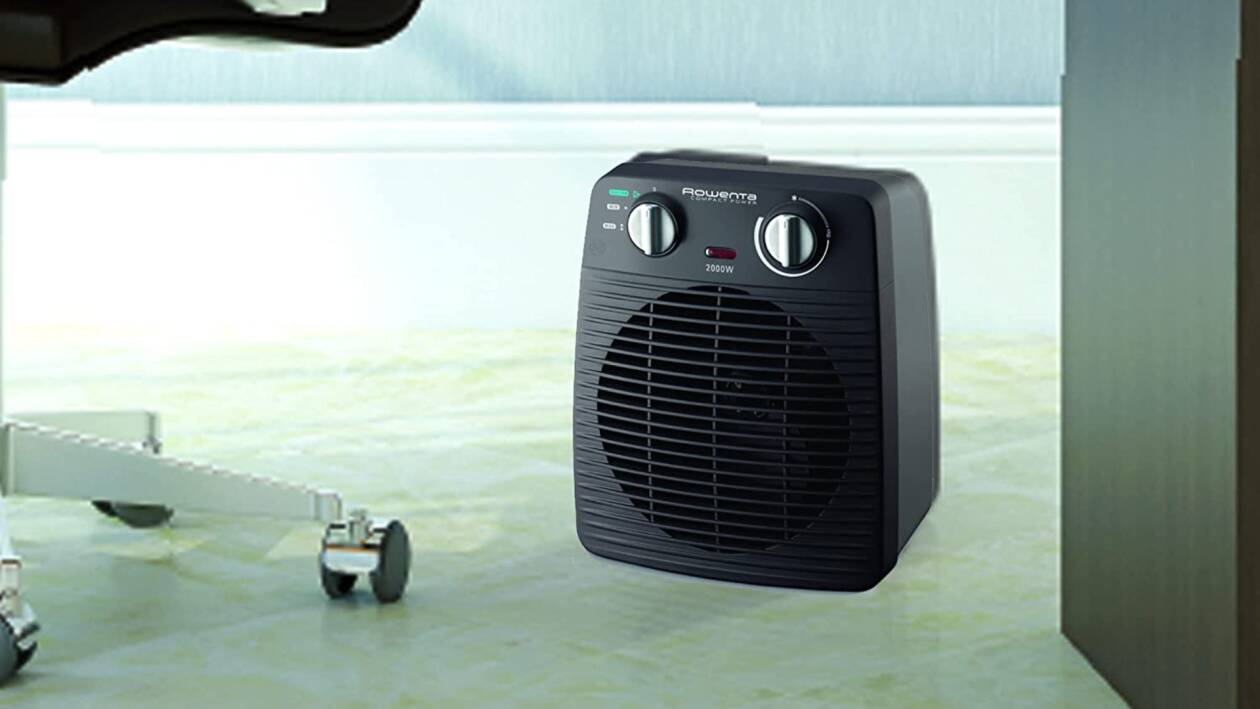 Termoventilatore Rowenta SO6510 – 2400W, 2 Livelli, Silenzioso, Adatto Per Bagno, Antigelo E Protezione Surriscaldamento – Beige