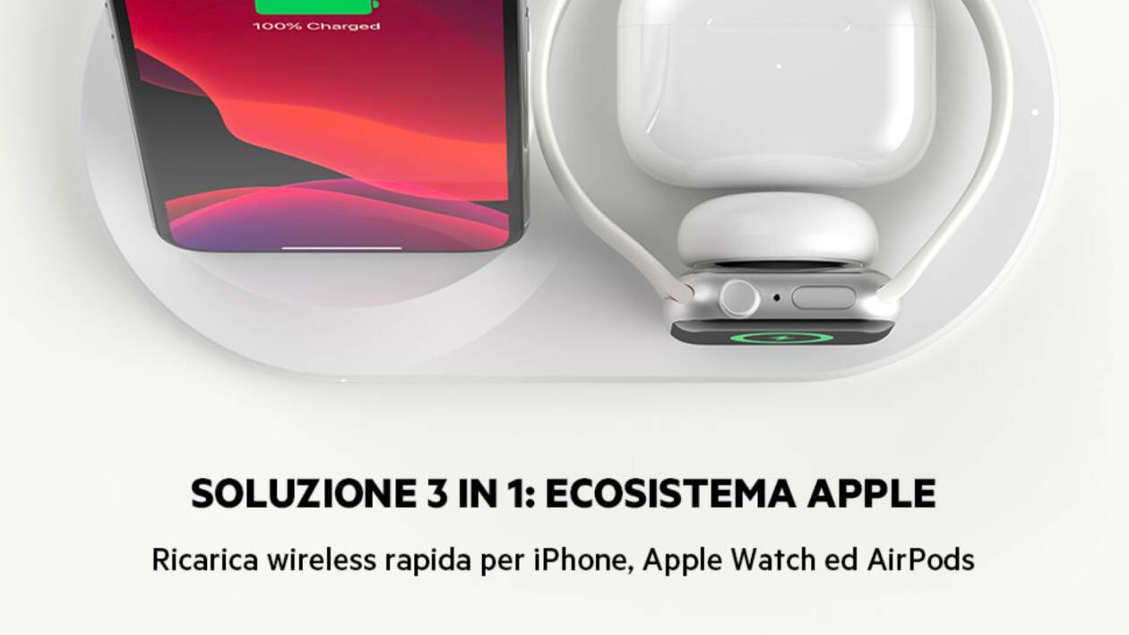 Stazione Di Ricarica Wireless 3 In 1 – Ricarica Rapida, Design Ad Albero Regolabile
