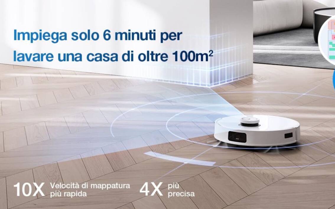 ECOVACS Robot Aspirapolvere DEEBOT OZMO920, 2-in-1 Aspira E Lava - Foto 3