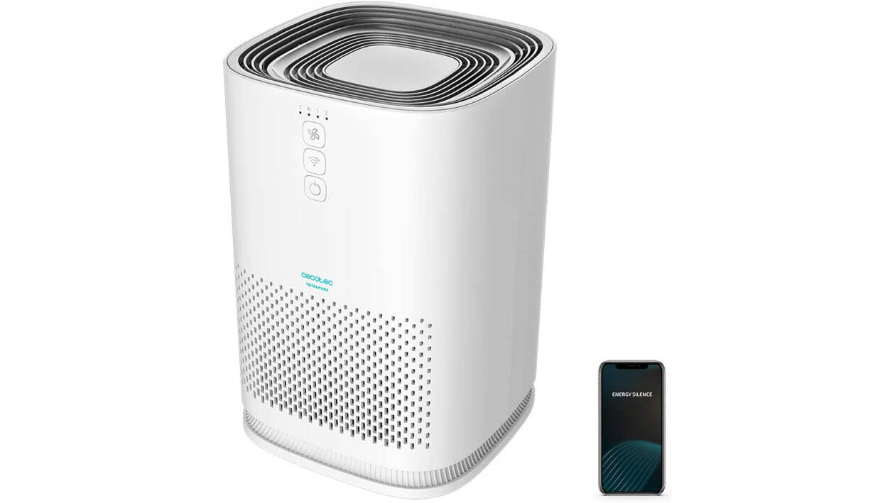 Superia Sanò Purificatore D'aria Con Sanificatore UVC, Smart Alexa & Google Con APP Filtro HEPA 4 Stadi, Rimozione Odore, Polline, Polveri Per Casa, Ufficio Colore Bianco